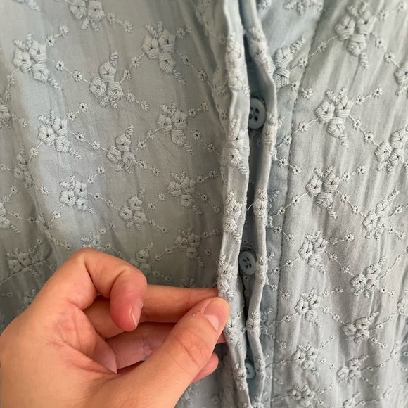 Gal meets glam for Anthropologie | Judith eyelet tie sleeves blue midi dress 🌸 - Picture 7 of 11